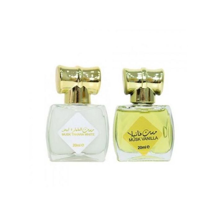 LOT 2 Musc Al Tahara+VANILLE 20 ml blanche parfum musc de haute qualité