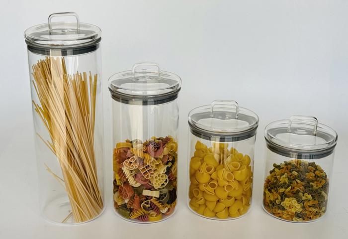 BOCAL DE RANGEMENT EN VERRE AVEC COUVERCLE EN VER