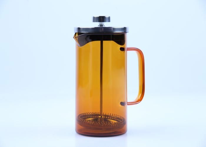 CAFETIÈRE FRANÇAISE EN VERRE COULEUR AMBRÉE 700M