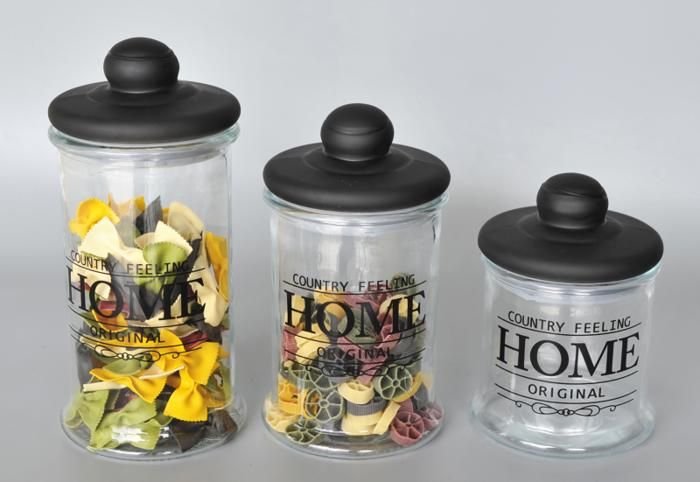 BOCAL DE RANGEMENT EN VERRE AVEC COUVERCLE 
