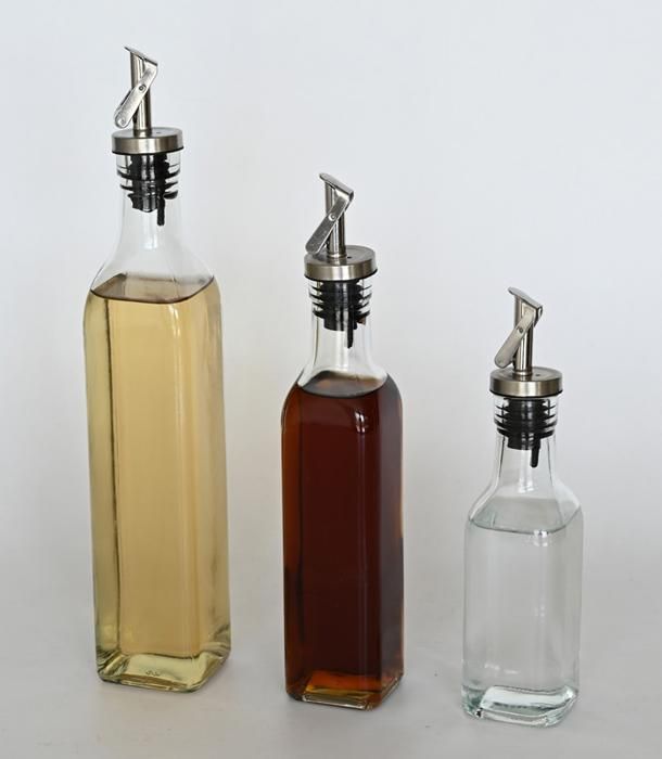 BOUTEILLE D’HUILE EN VERRE AVEC COUVERCLE 430 ML