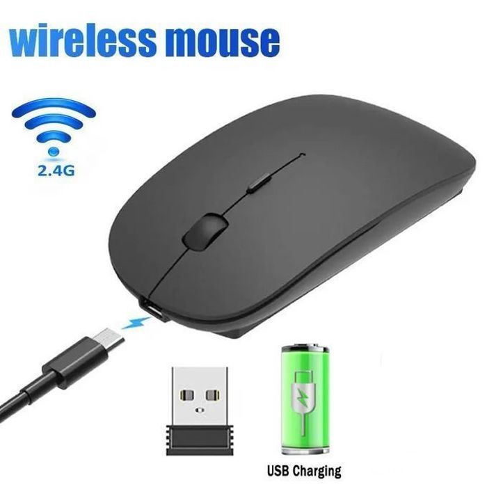 Souris silence sans fil rechargeable