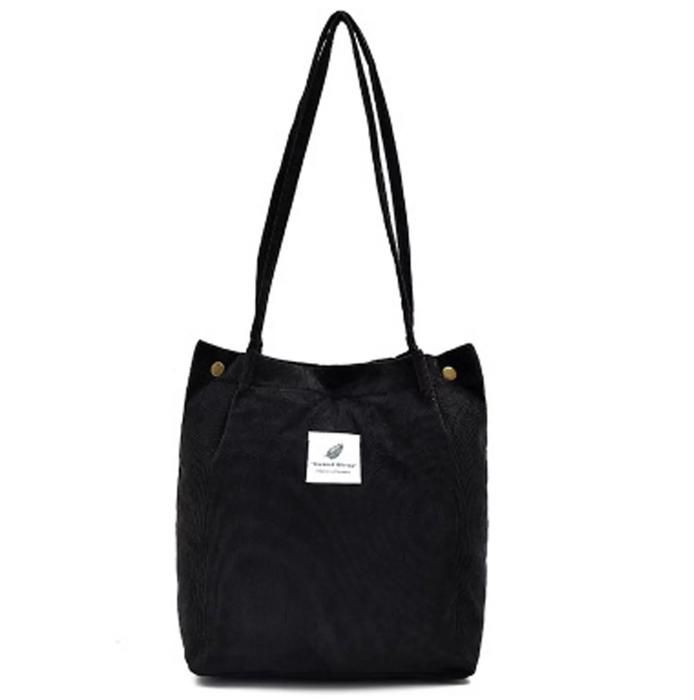 Corduroy tote bag  noir