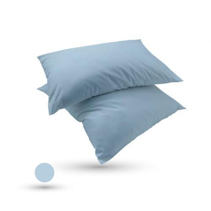 Taies d'oreiller - DWIRTY - Bleu Glacier - 50x70 cm - Antiallergique - Doux