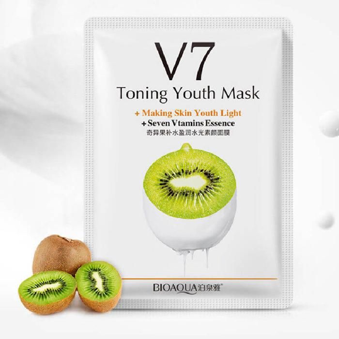 Masque en feuille hydratant en profondeur à la kiwi V7