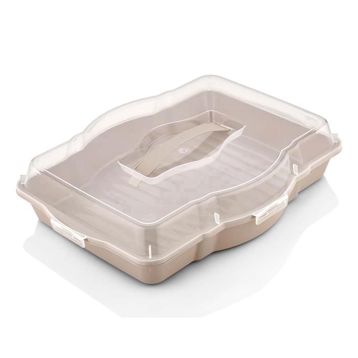 Boîte de rangement - Cake 3 en 1 - Plastique - 3 compartiments - Hermétique