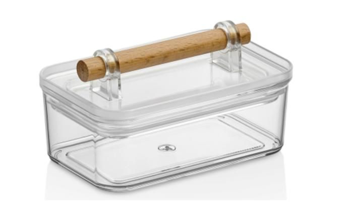 BOITE RANGEMENT Baul 0,4L ANSE EN BOIS SIMPLE