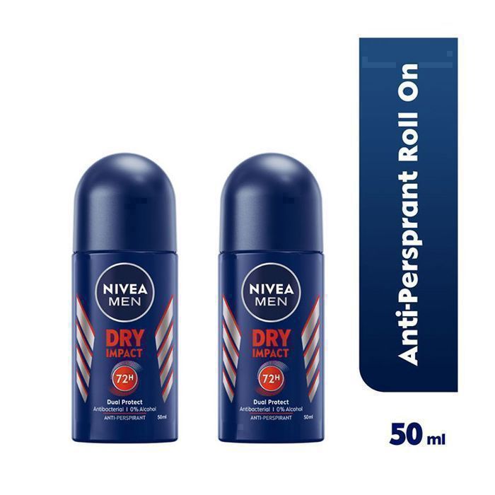 Nivea - Déodorant Dry Impact - Pour Homme - Roll-on 50mlx2