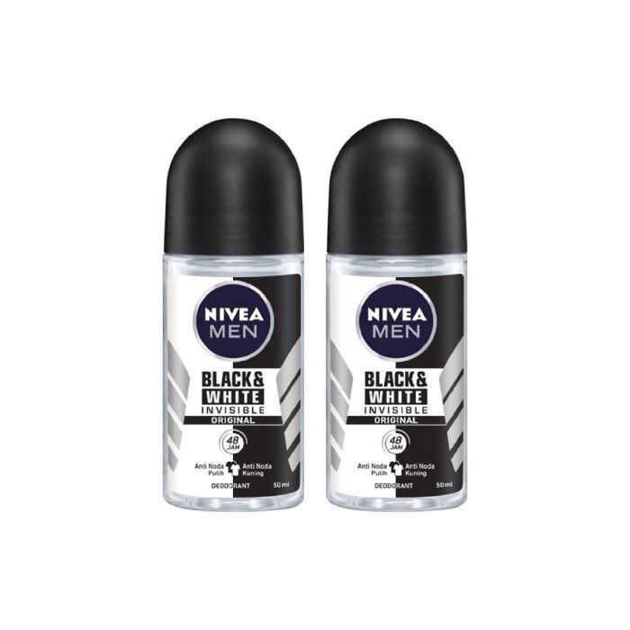 Déodorant Black & White Original -Pour Homme - Roll-on 50mlx2