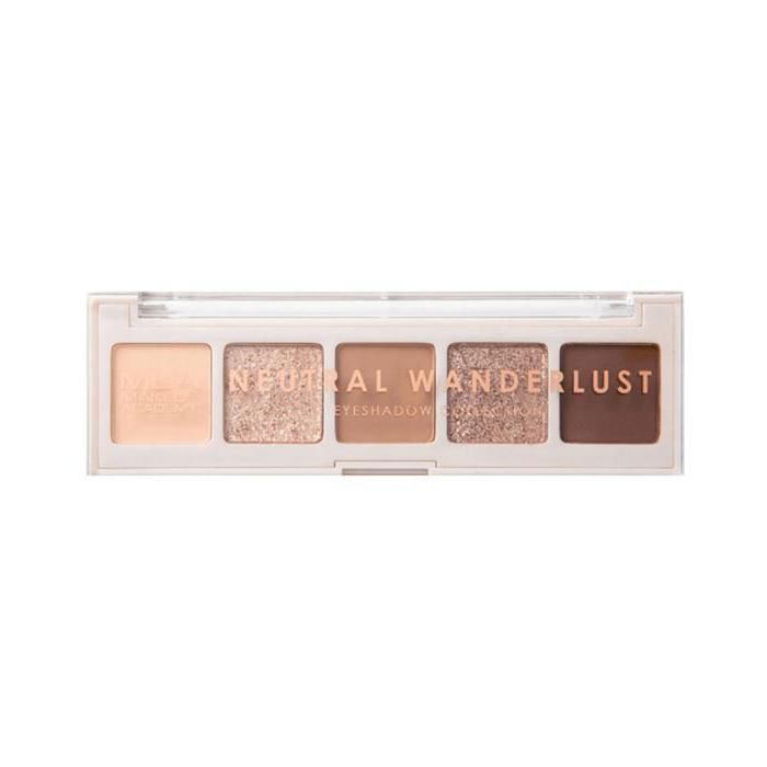 Palette de fards à paupières - MUA - Errance Neutre - 5 teintes - Mat et métallisé - Haute pigmentation