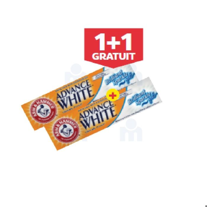 2 gels dentifrices brilliant sparkle 115g 1+1 gratuit - ADVANCE WHITE