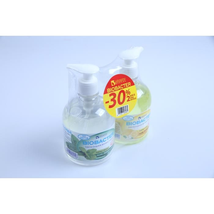 Savon liquide antibactérien Menthe 500Ml - BIOBACTER