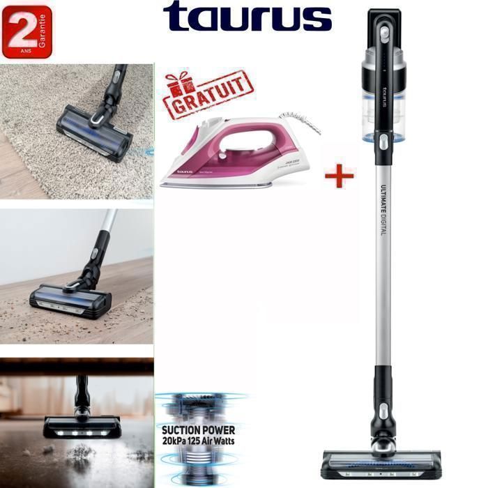Aspirateur balai sans fil Batterie 25.9V ULTIMATE DIGITAL+Fer à repasser PTSI gratuit-2ans de garantie
