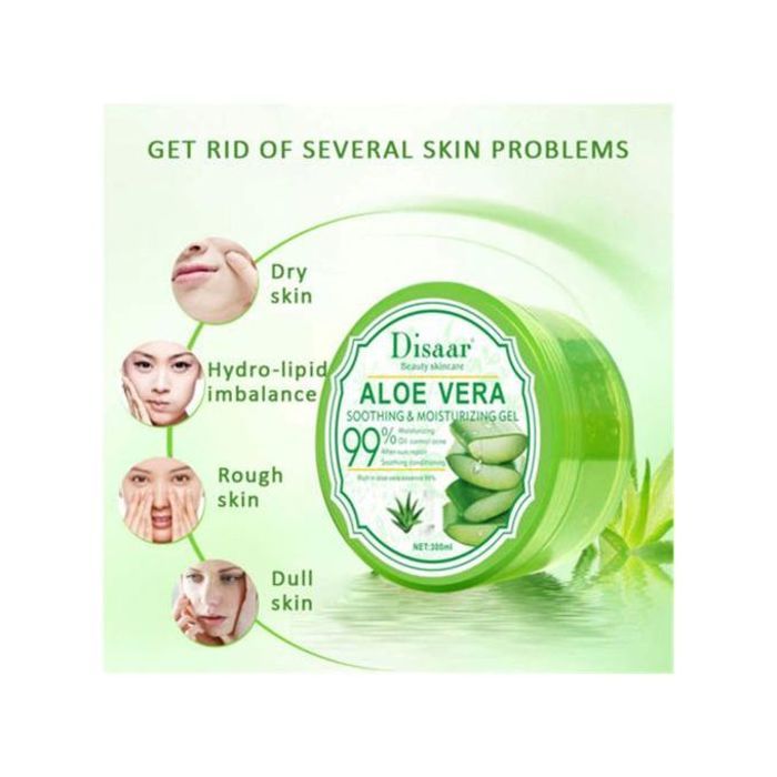 Aloe Vera Care Gel Aloe Vera 99% pour le visage, le corps et les cheveux 300ml