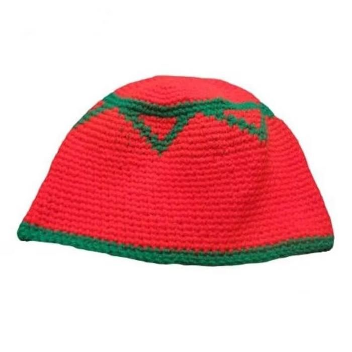Chapeau - JABADOR MAROC - TAGIA - Fait à la main - Rouge - Mixte