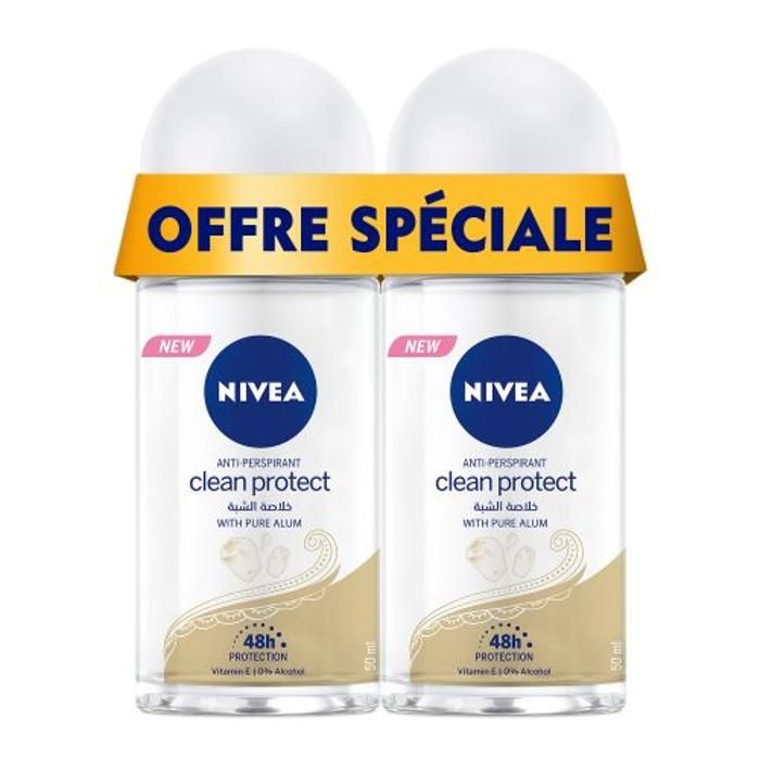Déodorant Femme - Clean Protect - Roll-on - 50mlx2