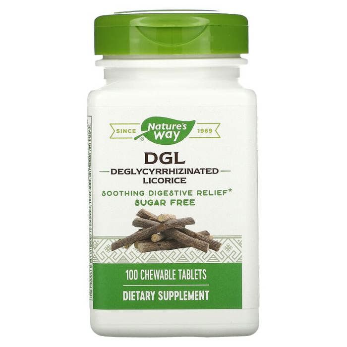 Nature's Way - DGL, Deglycyrrhizinated Licorice, 100 Chewable Tablets