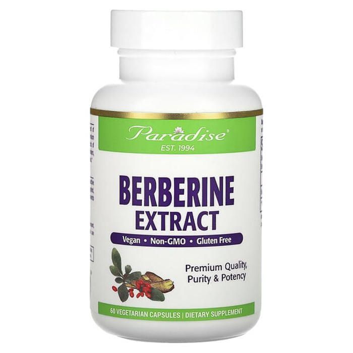 Paradise Herbs - Extrait de Berbérine, 60 Capsules Végétariennes
