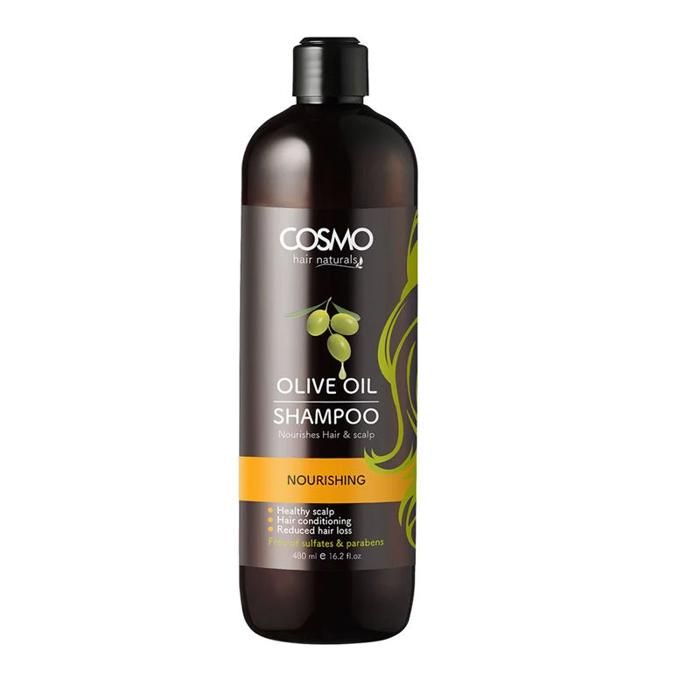 COSMO HAIR NATURALS olive OIL shampoo nourishing FREE OF SULFATES & PARABENS