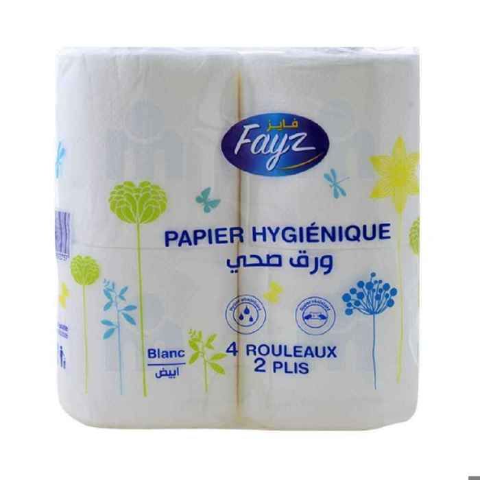 Papier hygiénique blanc 2 plis x4 unités - FAYZ