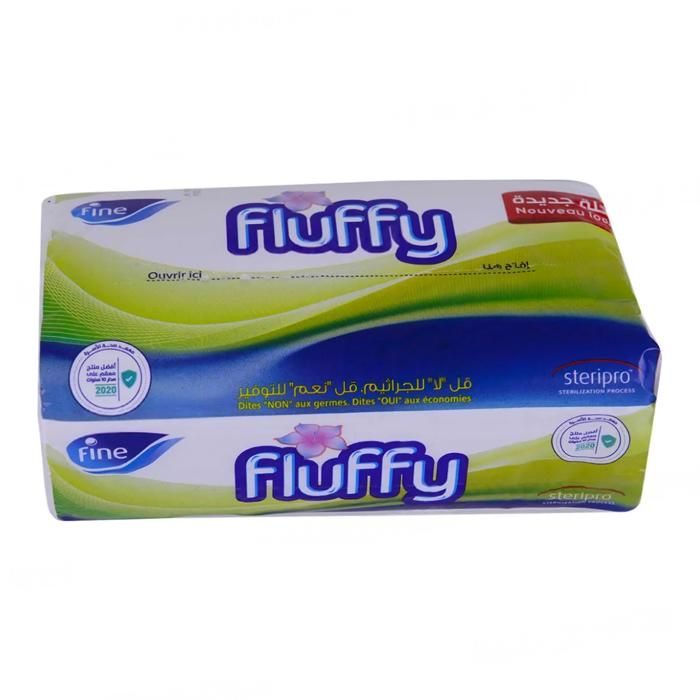 Boîte de mouchoirs blancs fluffy 2 plis x550 unités - FINE
