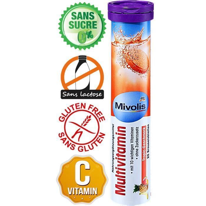 Multivitamines Dm Pack de 3 tubes, 20 comprimés