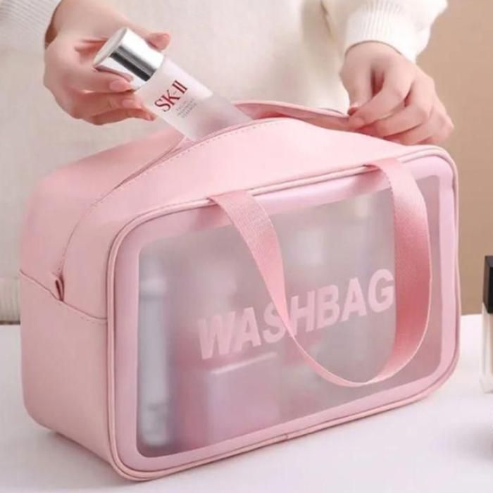 Sac de Maquillage Large Washbag Transparent pour Femme