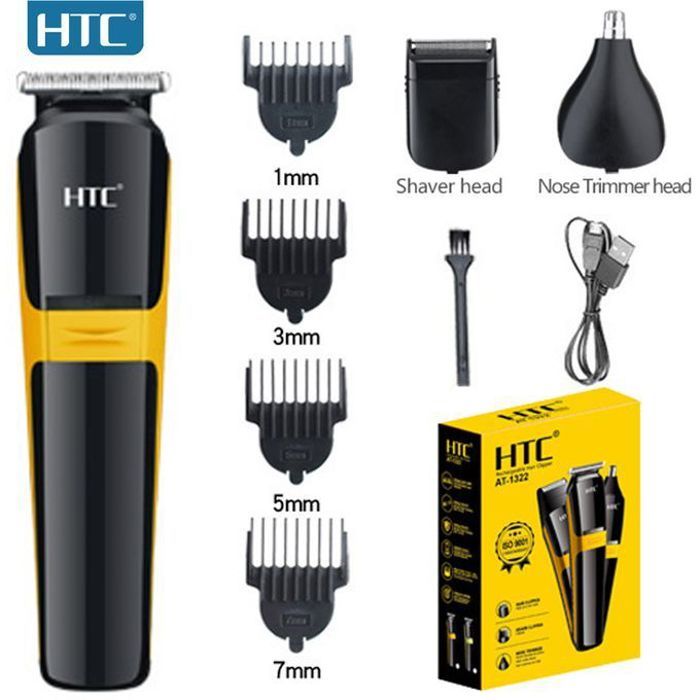 Htc Tondeuse à cheveux professionnelle pour hommes, kit de beauté les poils des oreilles At-1322