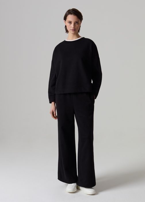 Pantalon de jogging - OVS - Noir - Large - Coton mélangé - Taille élastique - Marjane Mall - Image 1