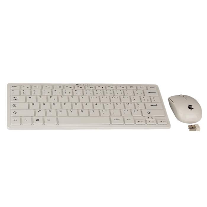 CLAVIER+SOURIS SANS FIL BLANC MF018013 CITYTEK