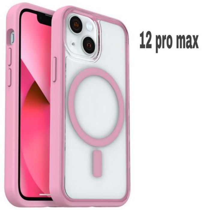 Pochette Iphone 12 Pro Max, Transparente Touch Confort,Wireless Rose