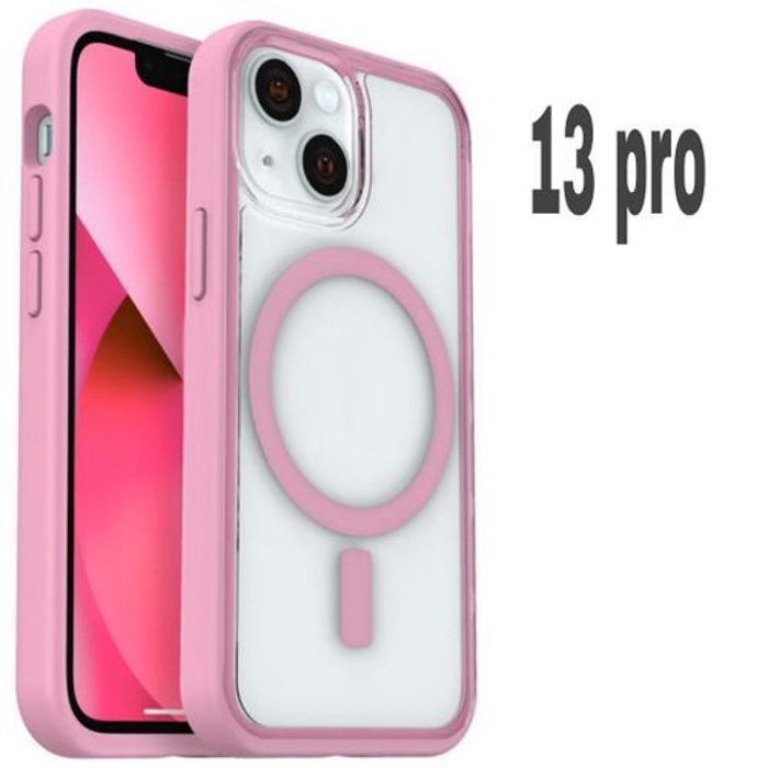 Pochette Iphone 13 Pro, Transparente Touch Confort,Wireless Rose