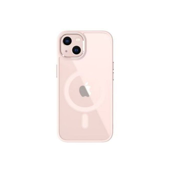 Coque iPhone 13 en silicone transparente MagSafe – Coloris rose