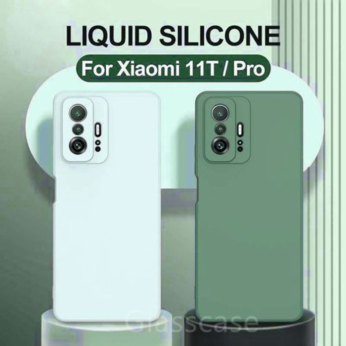 Case 2 Pochette Silicone Pour Xiaomi Mi 11T 4G Vert Et Bleu Ciel