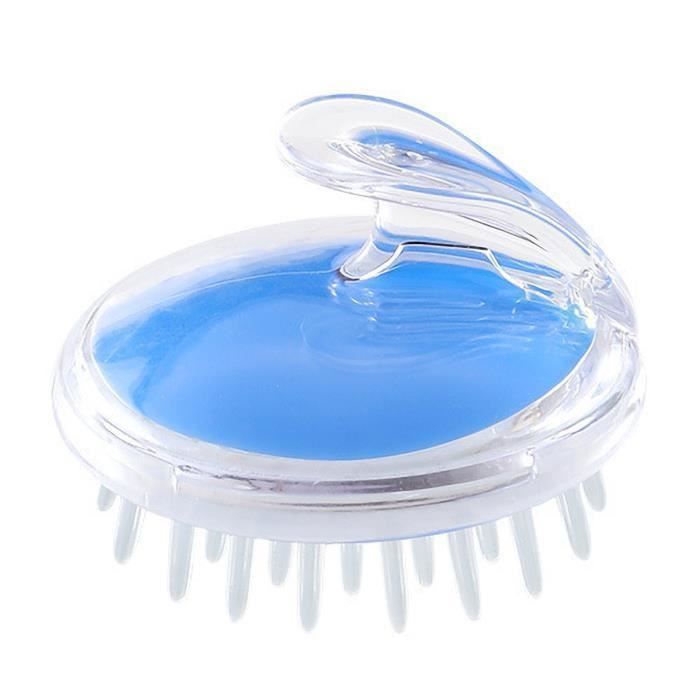 Fdit Brosse de shampoing de massage Cheveux cuir chevelu masseur shampooing brosse doux dent transparent douche shampooing brosse