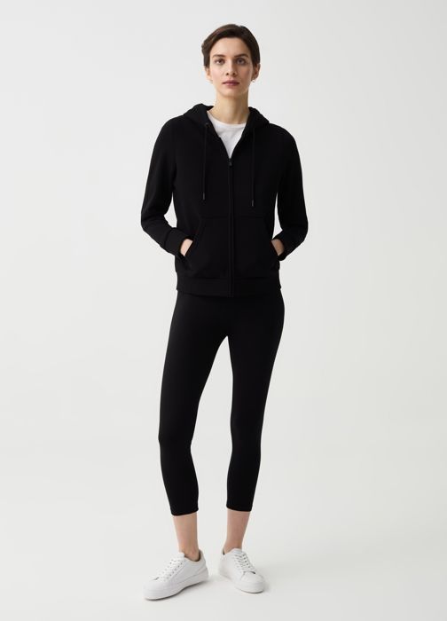 Legging basique court extensible - Noir