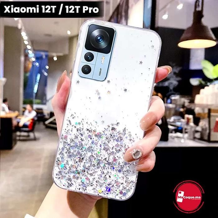 Pochette Xiaomi 12T Pro / 12T Scintillante,&amp; Brillante Transparent