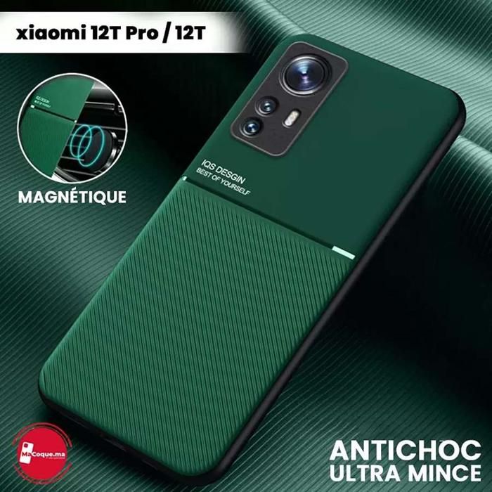 Coque Xiaomi 12T PRO / 12T - Texture CUIR PU - Ultra Mince - Protection Camera - Couleur Vert