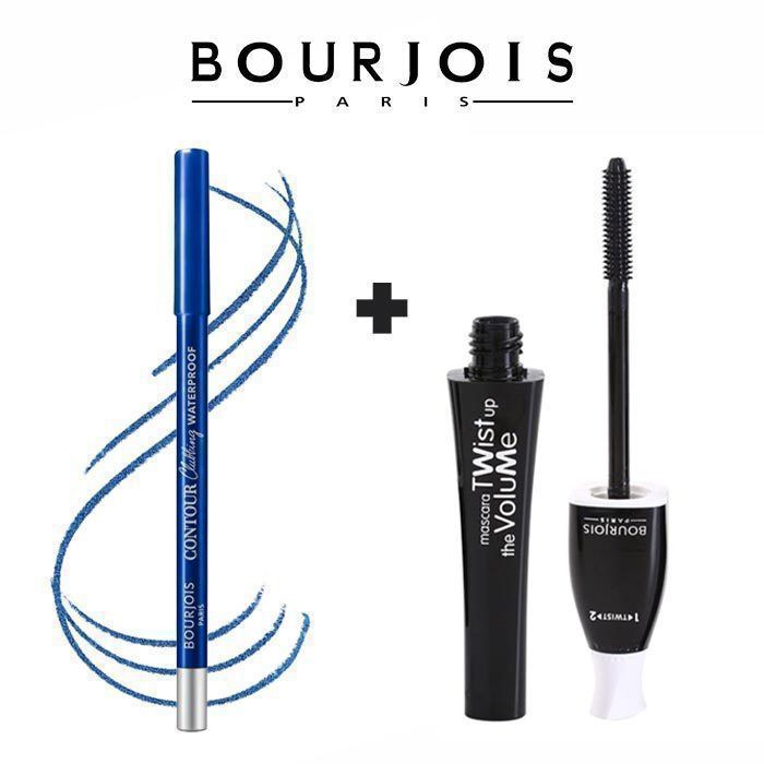 Pack Bourjois - CONTOUR CLUBBING WATERPROOF BLEU NEON & MASCARA TWIST UP THE VOLUME NOIR