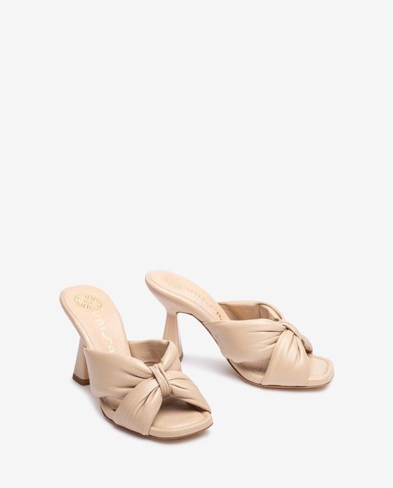 Mules - UNISA - SUDLEY_NS_SKIN - Cuir - Talon géométrique - Confort optimal - Marjane Mall - Image 2