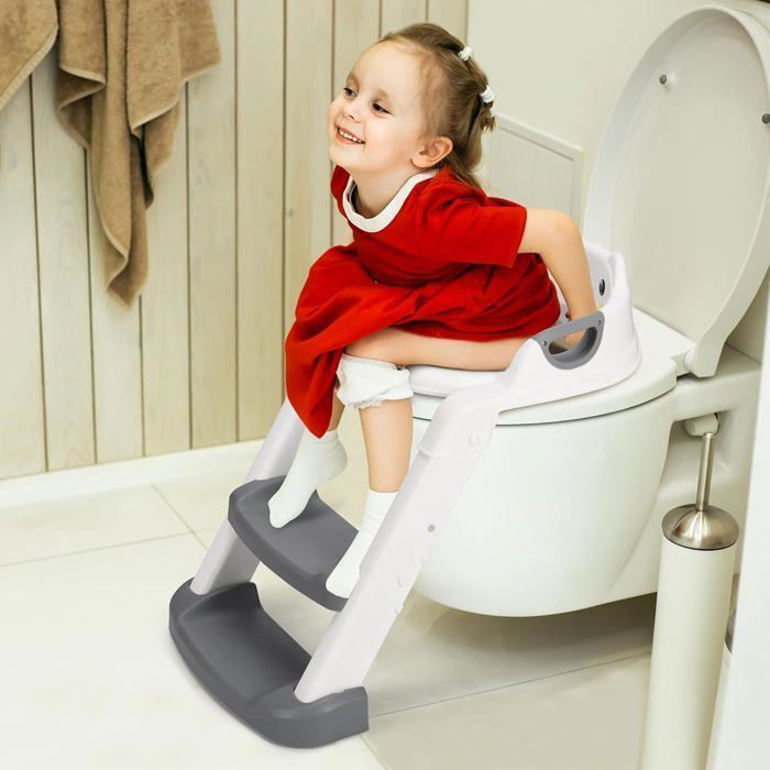 réducteur de toilette WC Bébé,chaise pot Siège Réglable-Pliable