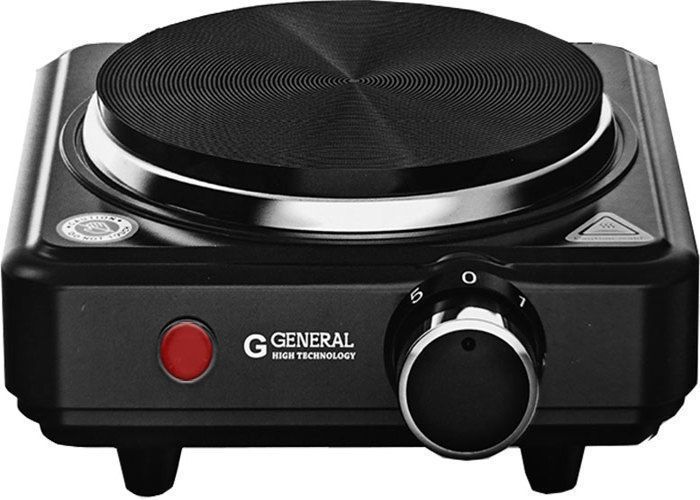 Plaque de cuisson - 1 feu électrique - 500W - Noir - 16x14 cm