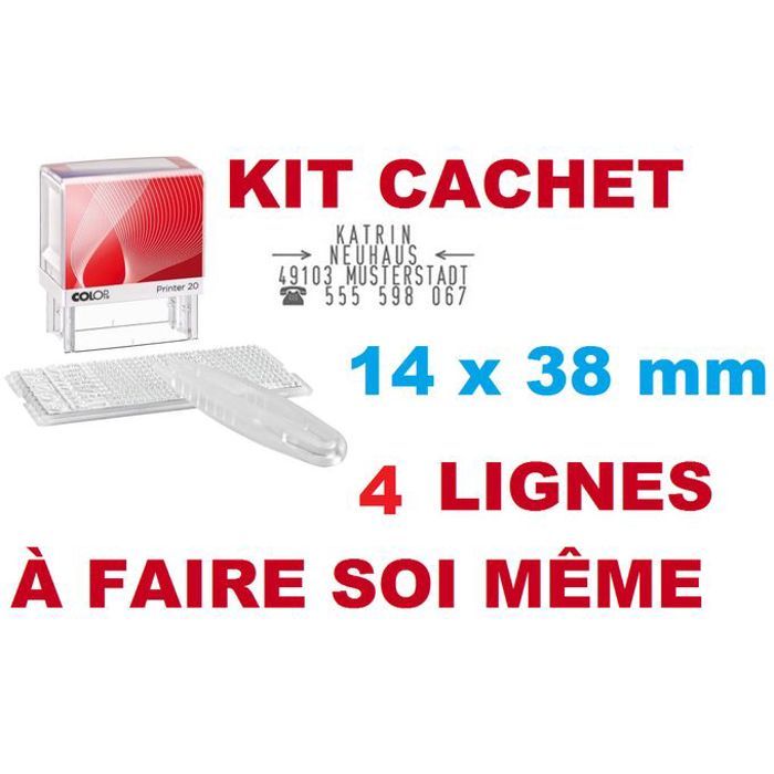Cachet Printer 20 à composer soi-même. Caractères +1 pincette