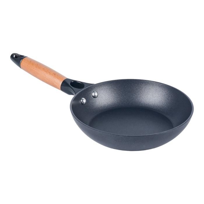 POÊLE AVEC MANCHE EN BOIS 20 NATURA FIT NOIR