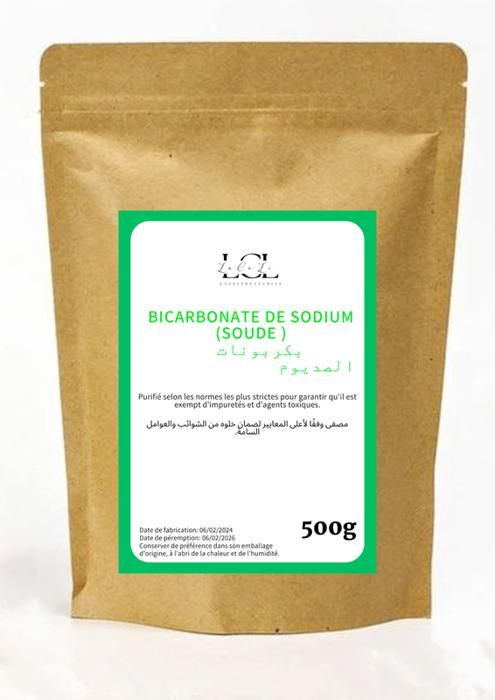 500g - Bicarbonate de Sodium (Soude) Alimentaire en Poudre.