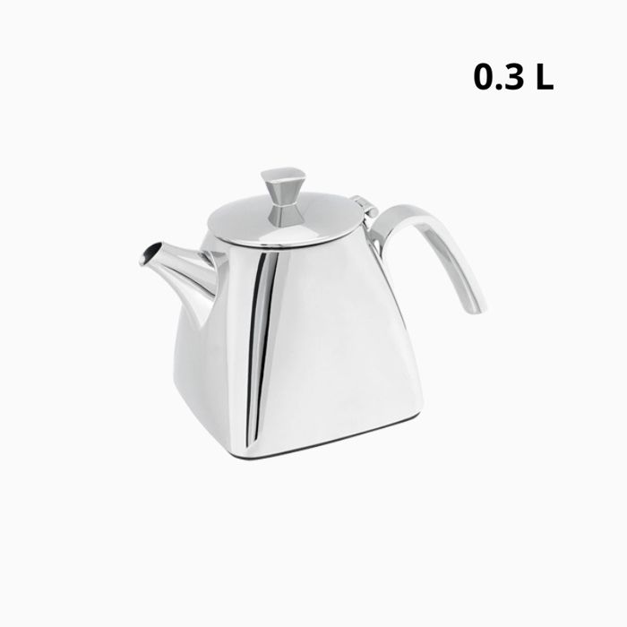 Théière individuelle en inox carrée 0.3L
