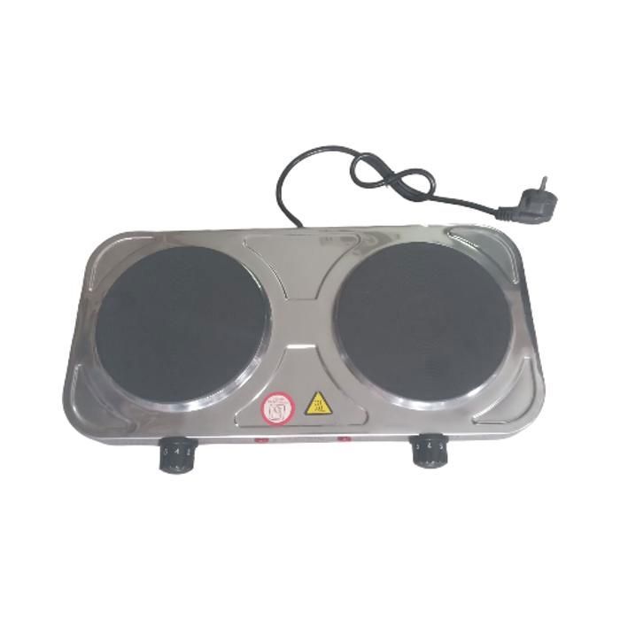VENEZIA- Rechaud électrique double- Acier Inoxydable - 2000W