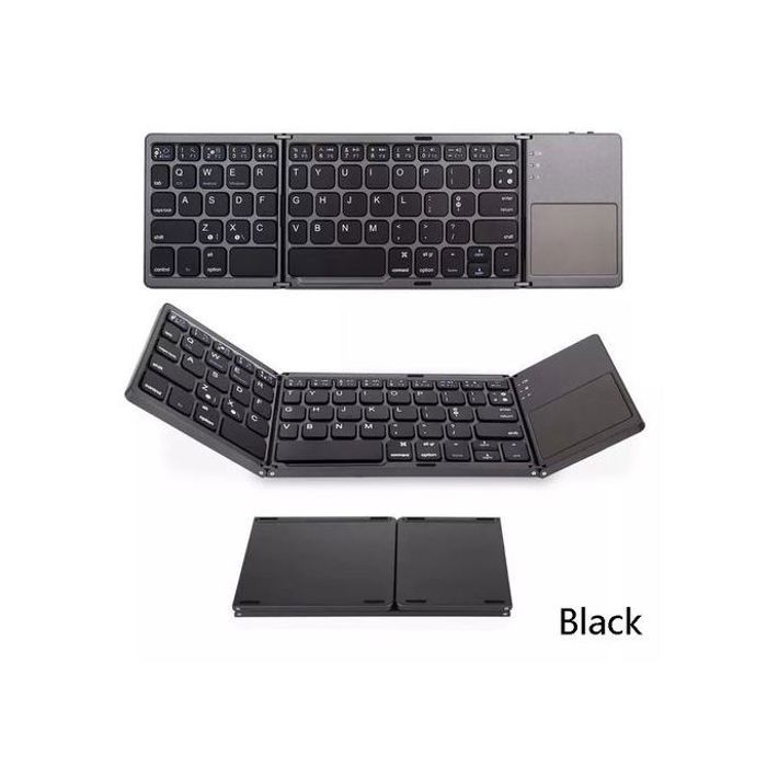 clavier Keys Wireless Bluetooth Three Folding Keyboard