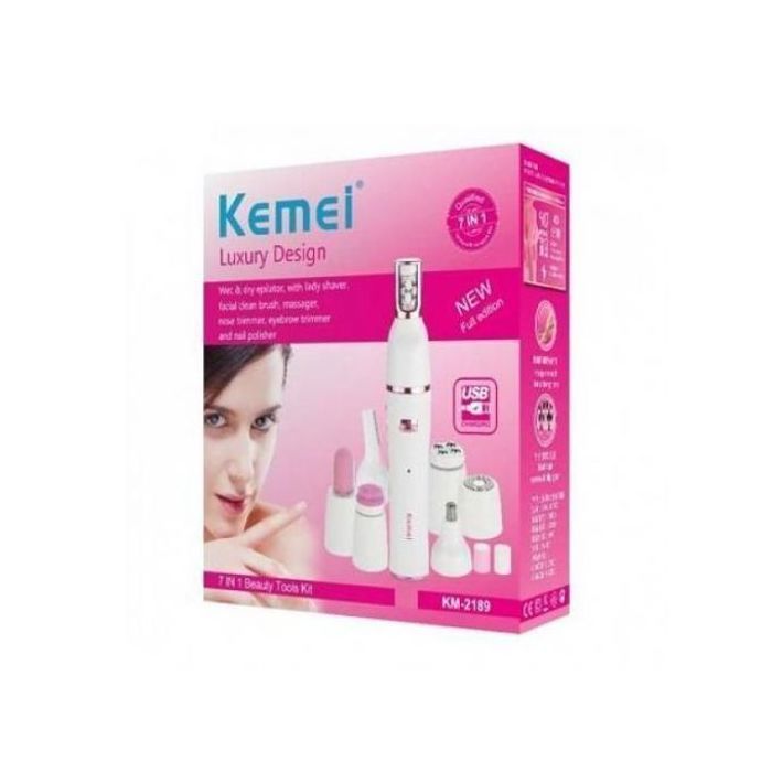 Kemei 7 In1 épilateur Machine à raser dame épilation sourcils tondeuse de nez, Bikini, jambe, aisselles