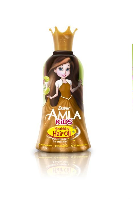 Huile Capillaire pour Enfants à l'Amla Dabur 200ml Avec des Huiles Naturelles Amla, Amande & Olive Facile à Étaler & Masser